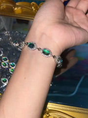 Whispers of the Dragonfly – Iridescent Green Bracelet