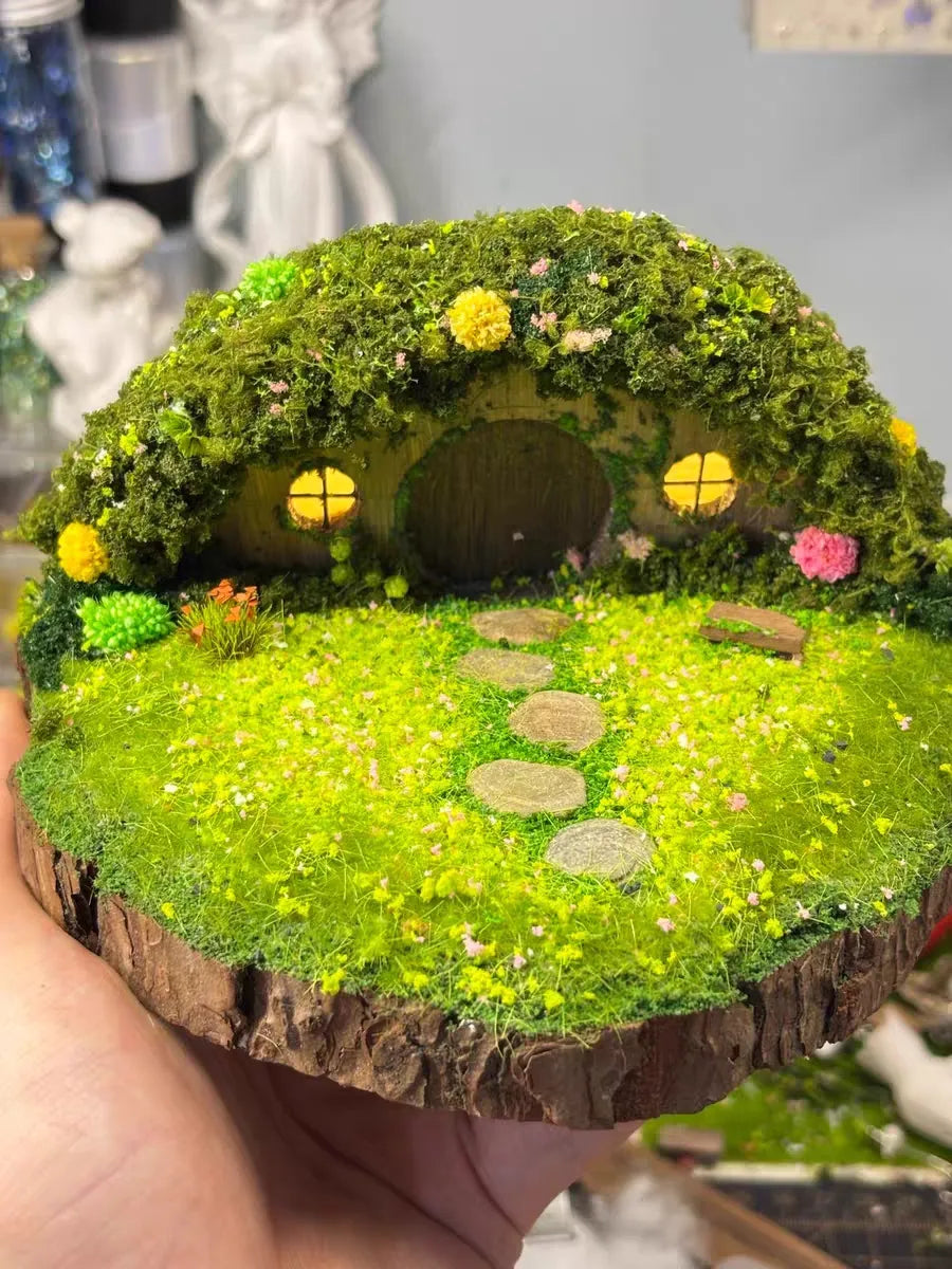 Handmade Havens – Enchanted Miniature Hobbit House Diorama Handmade Havens – Enchanted Miniature Hobbit House Diorama