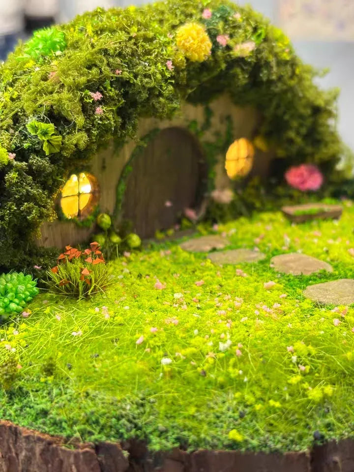 Handmade Havens – Enchanted Miniature Hobbit House Diorama Handmade Havens – Enchanted Miniature Hobbit House Diorama