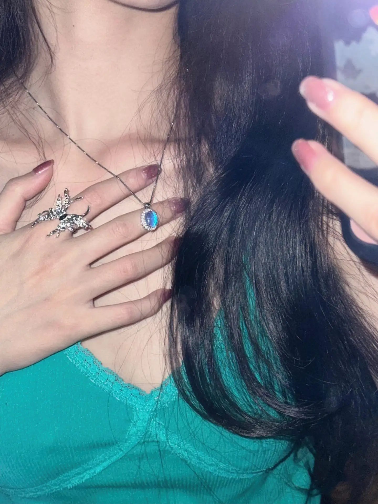 Blue Morpho Butterfly Wing Pendant Necklace Blue Morpho Butterfly Wing Pendant Necklace