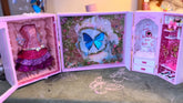 Princess-Inspired Barbie Mini Closet & Butterfly Diorama – Handmade Fantasy Display Box