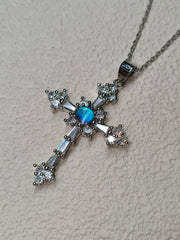 Blue Morpho Butterfly Wing Pendant Necklace