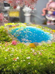 Sakura Serenity Pond – Handcrafted Miniature Diorama