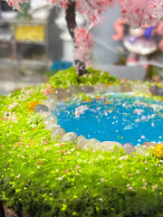 Sakura Serenity Pond – Handcrafted Miniature Diorama