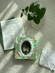 Enchanted Green Butterfly Garden Keepsake Box