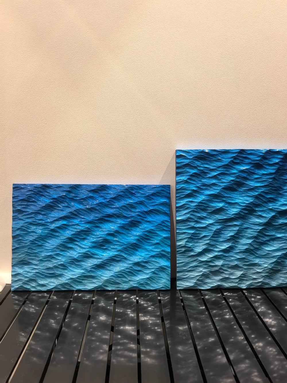 Hand-Carved Basswood Ocean Wave Art – Handmade Wooden Decorative Sculpture(100% Handmade) Custom sizes available