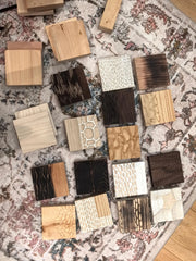 The Artisan Wood Block Gallery Set | Hand-Carved 3D Wall Art (Set of 27)