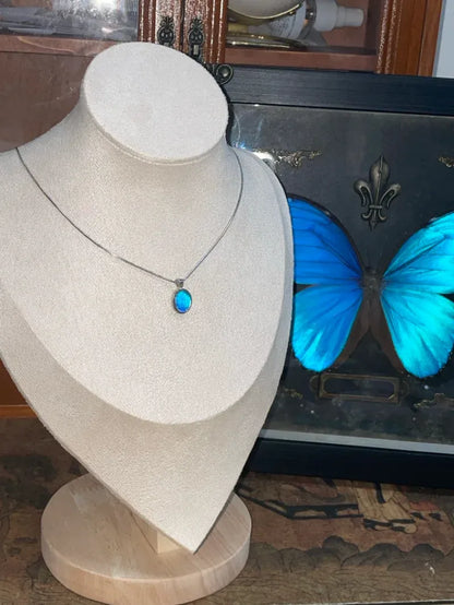Butterfly Wing Necklace – Minimalist Silver Pendant Silver Plated