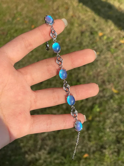Butterfly Wing Bracelet – Nature-Inspired Specimen Jewelry with Blue Wings