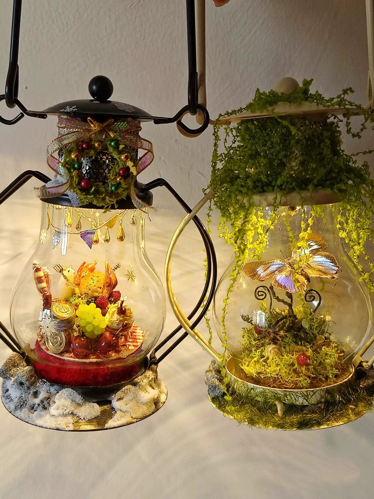 Enchanted Butterfly Mini Lantern – Handcrafted Glass Decor Light for Home, Desk & Gift