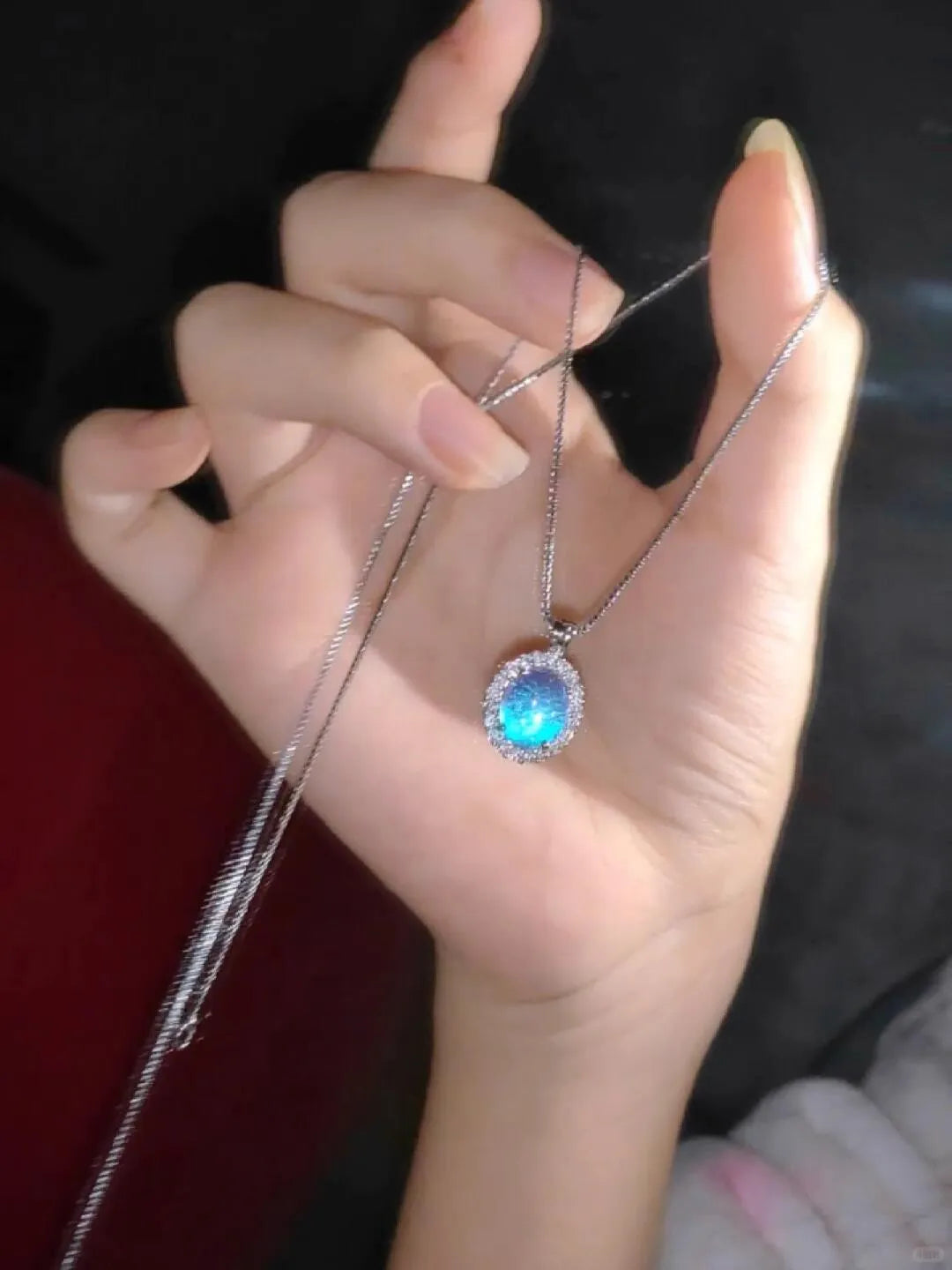 Blue Morpho Butterfly Wing Pendant Necklace simple