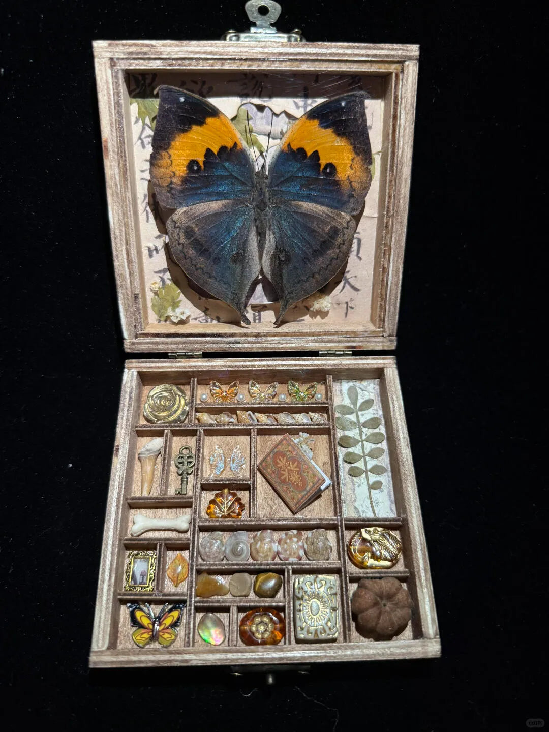 Enchanted Dead Leaf Butterfly Keepsake Box – Handmade Fantasy Gift