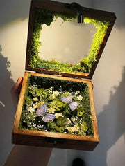 Gray-Violet Butterfly Specimen Box – Handmade Nature Keepsake with Realistic Details