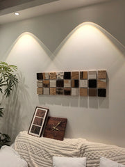 The Artisan Wood Block Gallery Set | Hand-Carved 3D Wall Art (Set of 27)